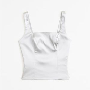 NWT Abercrombie satin square neck top